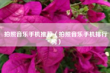 拍照音乐手机推荐（拍照音乐手机排行榜）